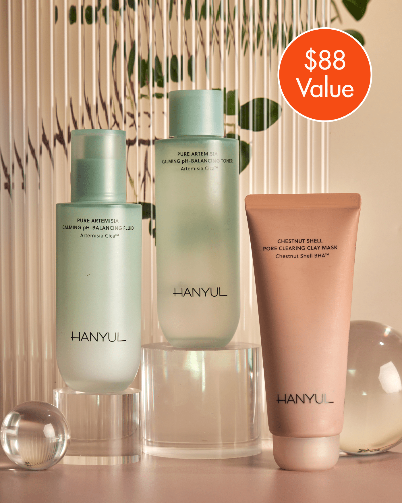 Gentle Renewal Glass Skin Set Skincare Set Hanyul 