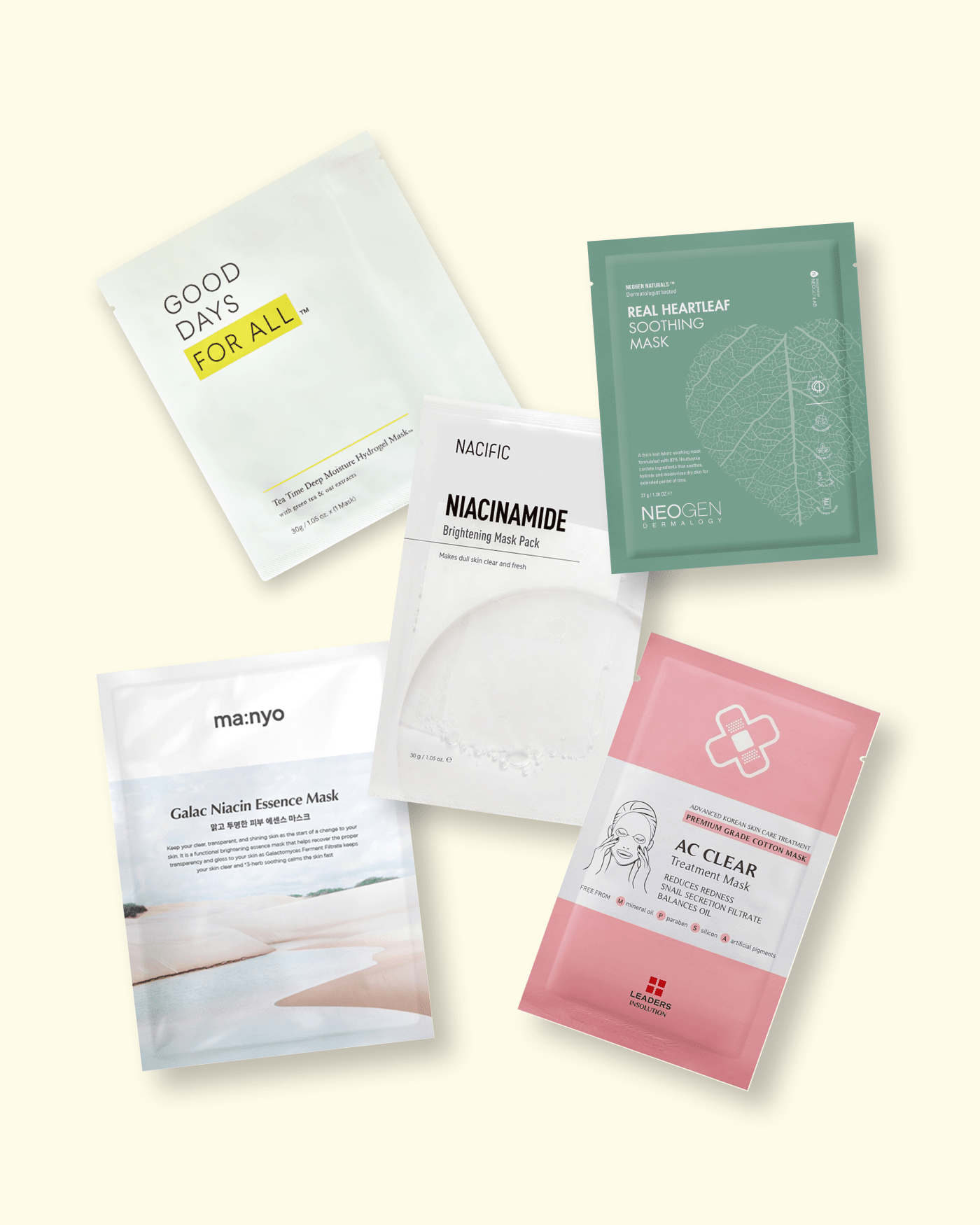 Acne + Sebum Controlling Sheet Mask Set Skincare Set SOKO GLAM 